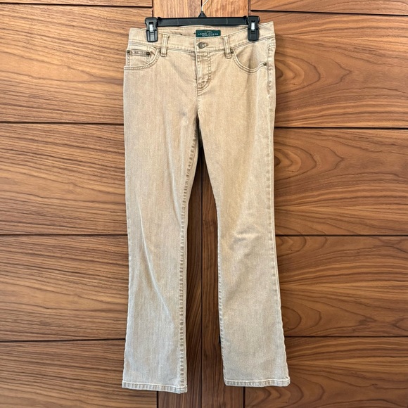 Lauren Ralph Lauren Denim - LRL Lauren Jeans Co Ralph Lauren EUC Tan Women's Modern Bootcut Jeans - Sz 4